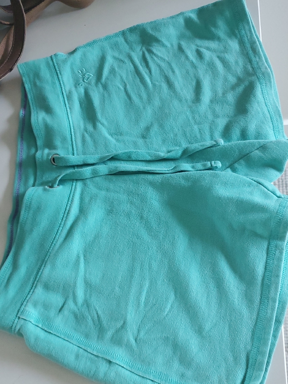 Justice Teal Drawstring Athletic Shorts